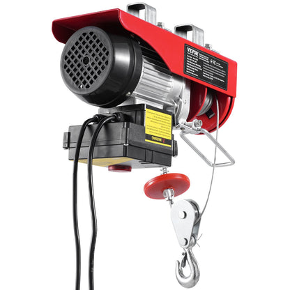 Electric Hoist Crane Winch 440 lbs 328 ft Wireless &amp; 14 ft Wired Remote