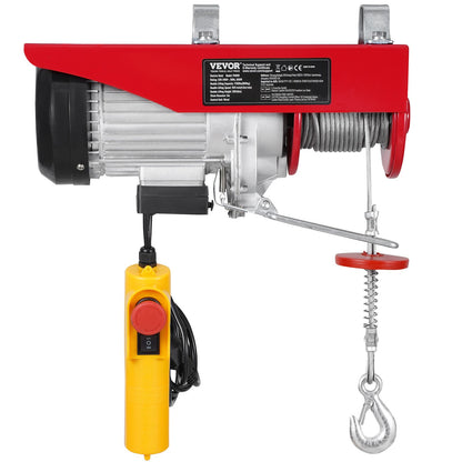 Elektrisk lyftkranvinsch 1760 lbs med 14 fot trådbunden fjärrkontroll 230V