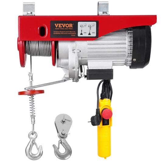 Elektrisk lyftkranvinsch 880 lbs med 14 fot trådbunden fjärrkontroll 230V