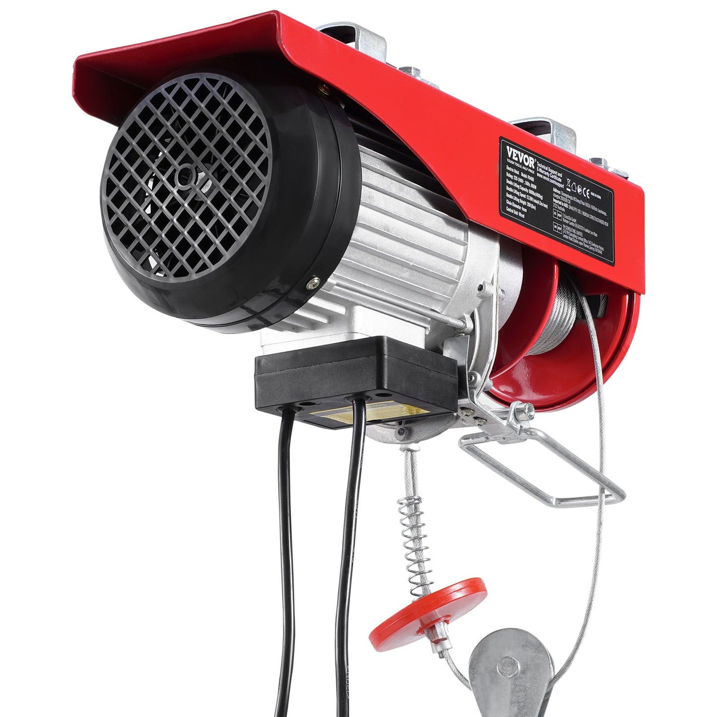 Elektrisk lyftkranvinsch 880 lbs med 14 fot trådbunden fjärrkontroll 230V