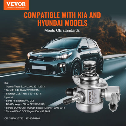 Hochdruck-Kraftstoffpumpe, 50–80 l/h, Durchflussrate 0,5 MPa, Druck für Kia Hyundai Santa 35320-2g720 35320-2g740