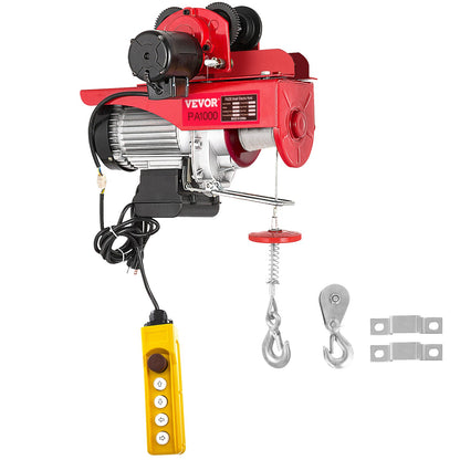 Electric Wire Rope Hoist with Trolley, Electric Wire Rope Hoist with Trolley Remote Control Industry 1000KG/2200LBS Capacity