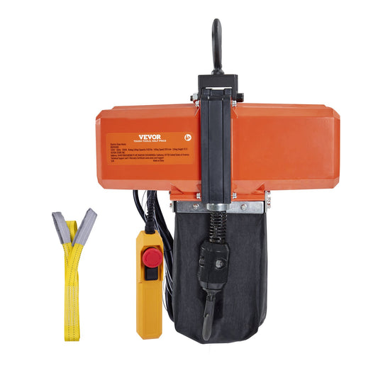 Elektrisk kedjetelfer Enfas krantelfer 1100 lbs Last 15 fot lyft