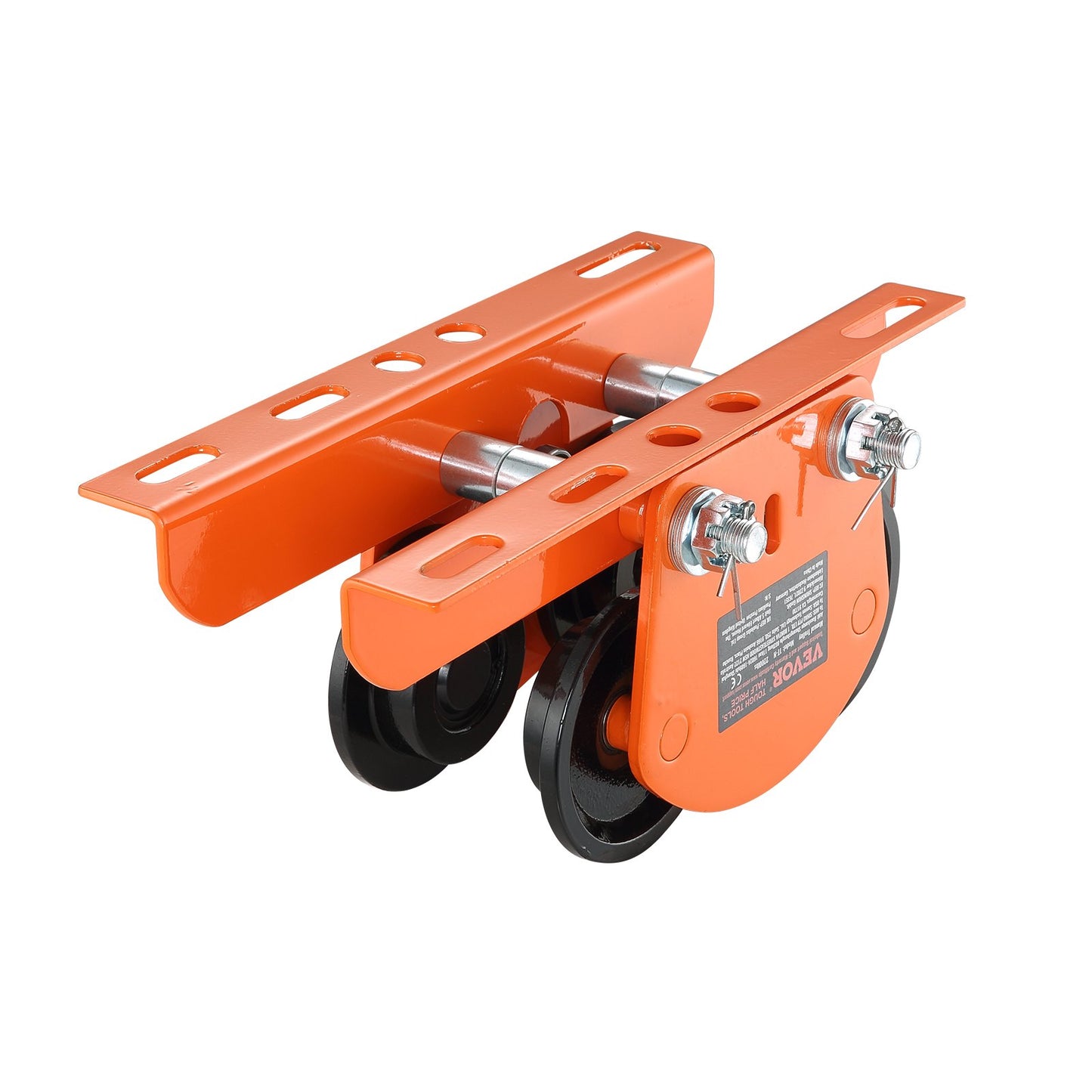 Elektrisk lyftvagn manuell, 2200 lbs/1 ton Kapacitet för PA200 PA250 PA300 PA400 PA500, skjutbalkvagn med dubbla hjul, 2,68"-4,33" justerbar balkflänsbredd för rakböjd I-balk