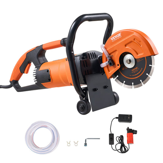 7'' elektrisk betongsåg våt/torrsågskärare med vattenpump och blad
