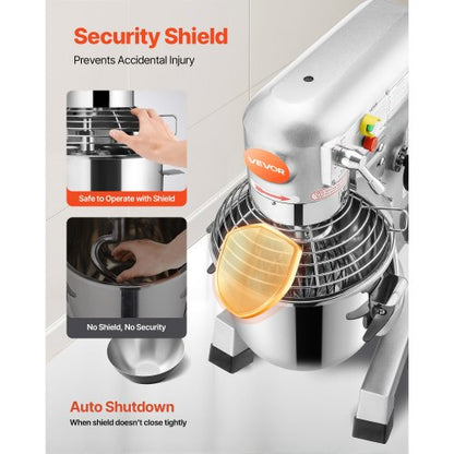 Elektrisk Matberedare 30L Matberedare 1100W Elektrisk Degblandare 220V Justerbar Kommersiell Mixer Kvarn Kommersiell Stand Mixer för Kök Kommersiellt Bruk |  EU