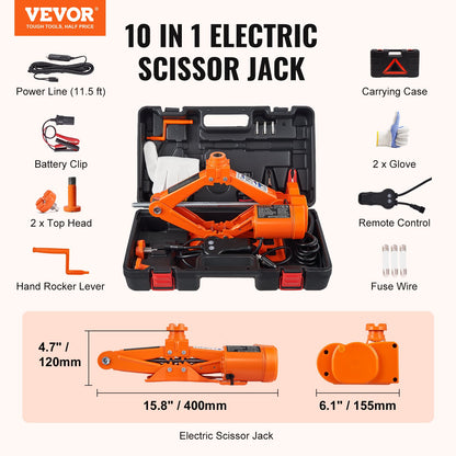 Elbil Jack Golv Jack 3 Ton elektrisk sax Jack bil reparationsverktyg