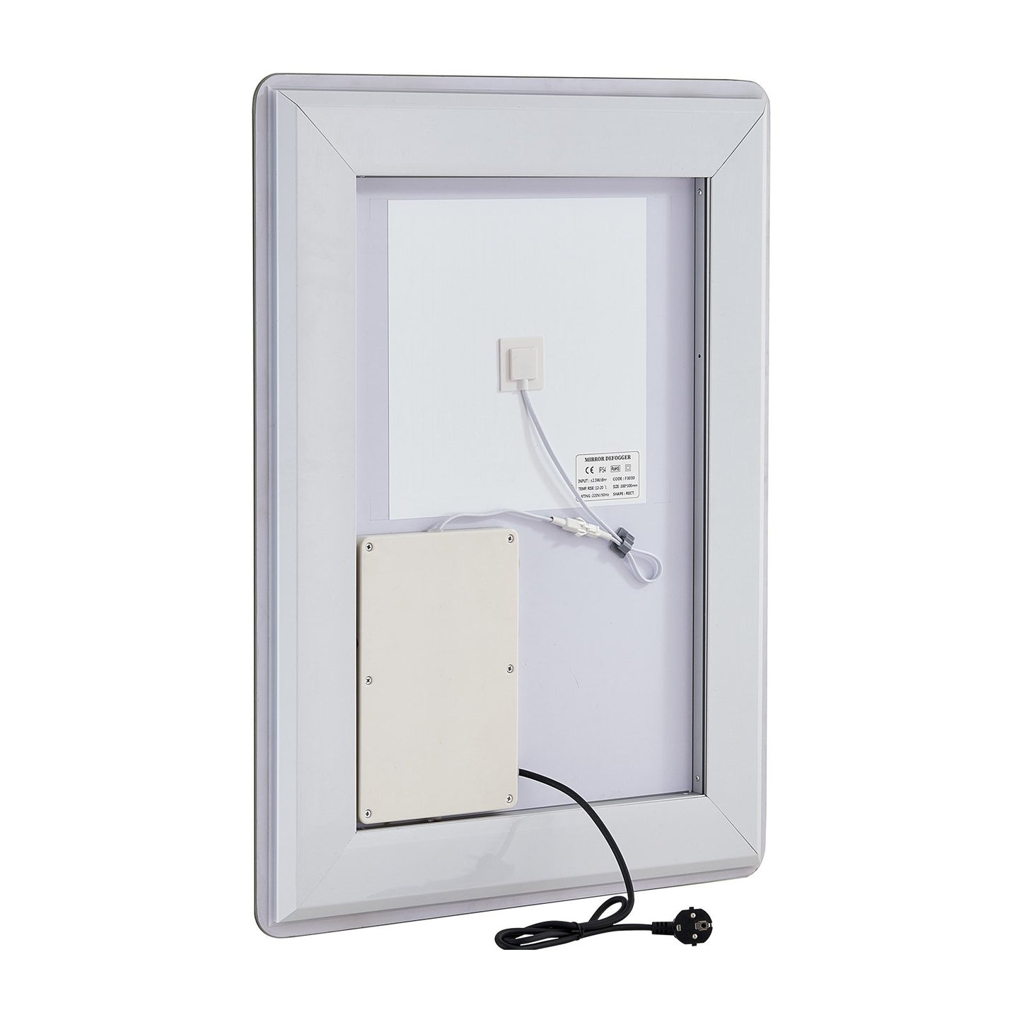 LED Bathroom Mirror 3 Colors Anti-fog Wall Mounted Makeup Mirror 60 x 80 cm