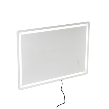 LED bathroom mirror 3 color anti-fog Wall mounted makeup mirror 70 x 100 cm