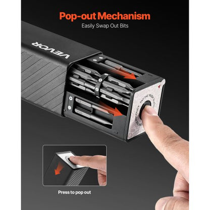 elektrisk precisionsskruvmejselsats, 52 magnetiska bits, mini elektrisk skruvmejsel med magnetisk förvaringslåda, S2-stålbits, LED-lampa, typ-C-laddning, för reparation av telefoner, bärbara datorer och elektronik |  EU