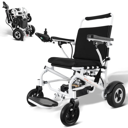 Hopfällbar elektrisk rullstol Motoriserad elrullstol 300 lbs 20 i brett säte
