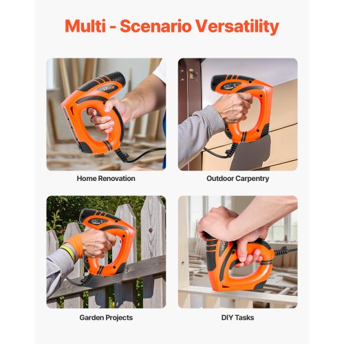 Elektrisk spikpistol, 2-i-1 häftpistol Bradspikpistol, 18 Gauge 15 mm, häftpistol Bradspikpistol med 1000 st klammer och 1000 st spik, halkfritt gummigrepp, för träbearbetning och gör-det-själv-projekt |  EU