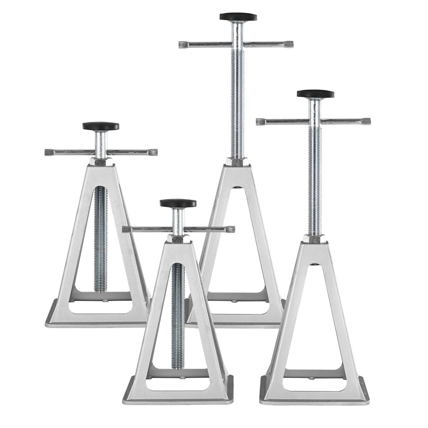 RV Stabilizer Jacks, 4-Pack Aluminum Leveling Jacks for Motorhomes, RV Stacking Jacks for Motorhomes, Single Screw Support Up to 6000 Pounds, Adjustable from 11" to 17"