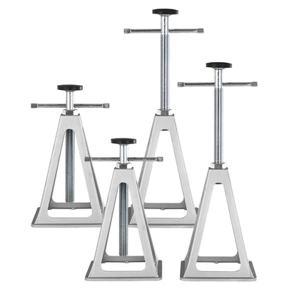 RV Stabilizer Jacks, 4-Pack Aluminum Leveling Jacks for Motorhomes, RV Stacking Jacks for Motorhomes, Single Screw Support Up to 6000 Pounds, Adjustable from 11" to 17"