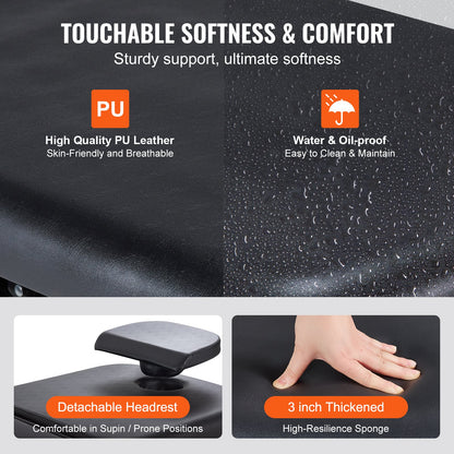 Electric massage table Height adjustable with 0-45° adjustable backrest