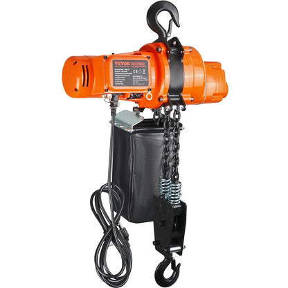 Electric Chain Hoist Single Phase Crane Hoist 2200 lbs Load 10 Feet Lift