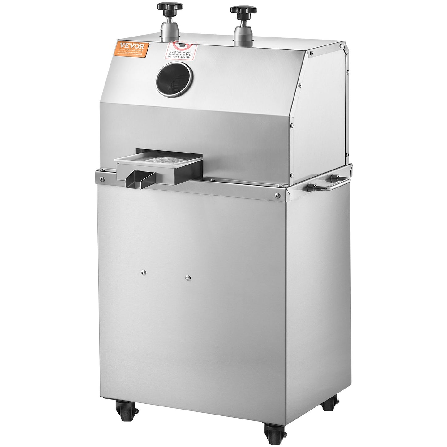 Elektrischer Zuckerrohr-Entsafter, 750 W, Leistung 290 kg/h, 3 Walzen, 6,1 cm großer Einlass