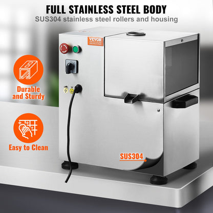 800W elektrisk sockerrörsjuicer 661LBS/H Utgång 4 rullar 2,4" stort inlopp