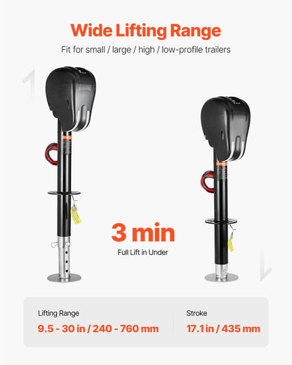 Electric Trailer Jack 3500 lbs Power Tongue Jack for RV Trailer &amp; Camper