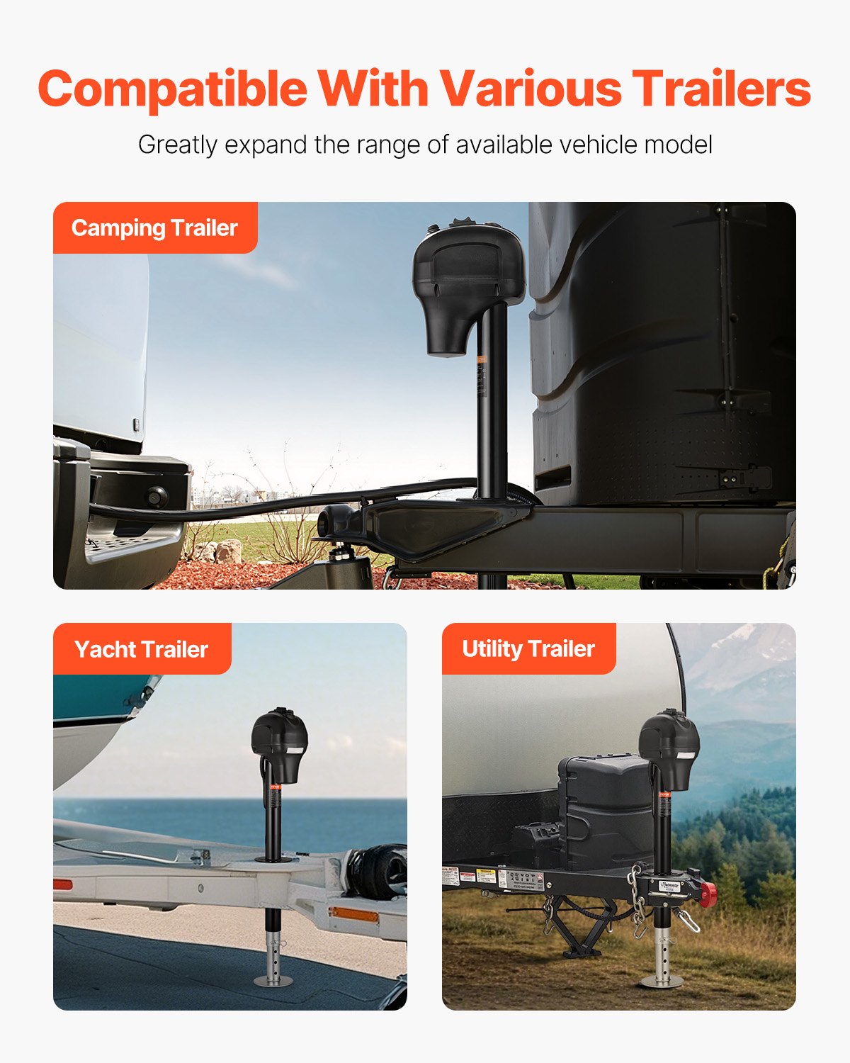 Electric Trailer Jack 3500 lbs Power Tongue Jack för RV Trailer & Camper