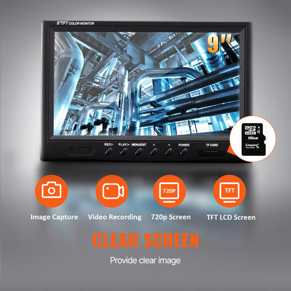Kanalkamera, Rohrinspektionskamera mit 512-Hz-Sonde, 9-Zoll-720p-Display, 300 Fuß