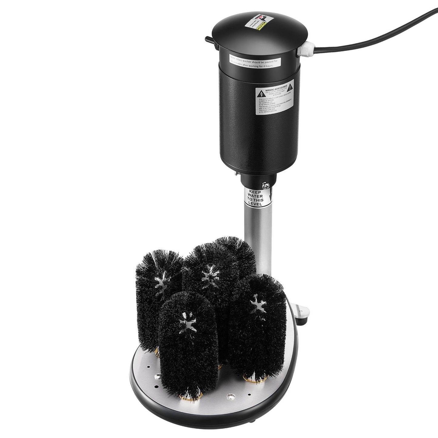 Electric glass washer 5-brushes Glass cleaner 1200 cups/h for wine glasses