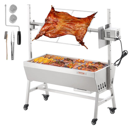 Roaster Spit Rotisserie BBQ Grill Pig Lamb Chicken Roast 42W 135 lbs