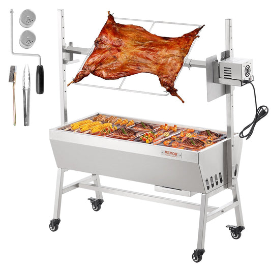 Roaster Spit Rotisserie BBQ Grill Pig Lamb Chicken Roast 42W 135 lbs