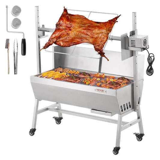 Roaster Spit Rotisserie BBQ Grill Gris Lamm Kyckling Stek 42W 135LBS