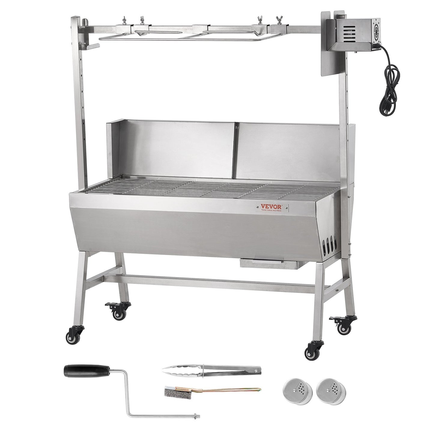 Roaster Spit Rotisserie BBQ Grill Gris Lamm Kyckling Stek 42W 135LBS