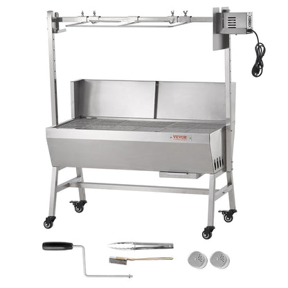 Roaster Spit Rotisserie BBQ Grill Gris Lamm Kyckling Stek 42W 135LBS