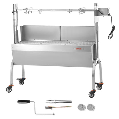Roaster Spit Rotisserie BBQ Grill Gris Lamm Kyckling Roaster 52W 198LBS