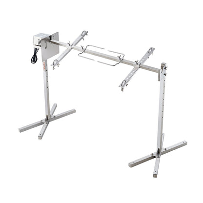 46" Electric BBQ Rotisserie Grill Kit Stainless Steel Grill 90lb Pork Lamb