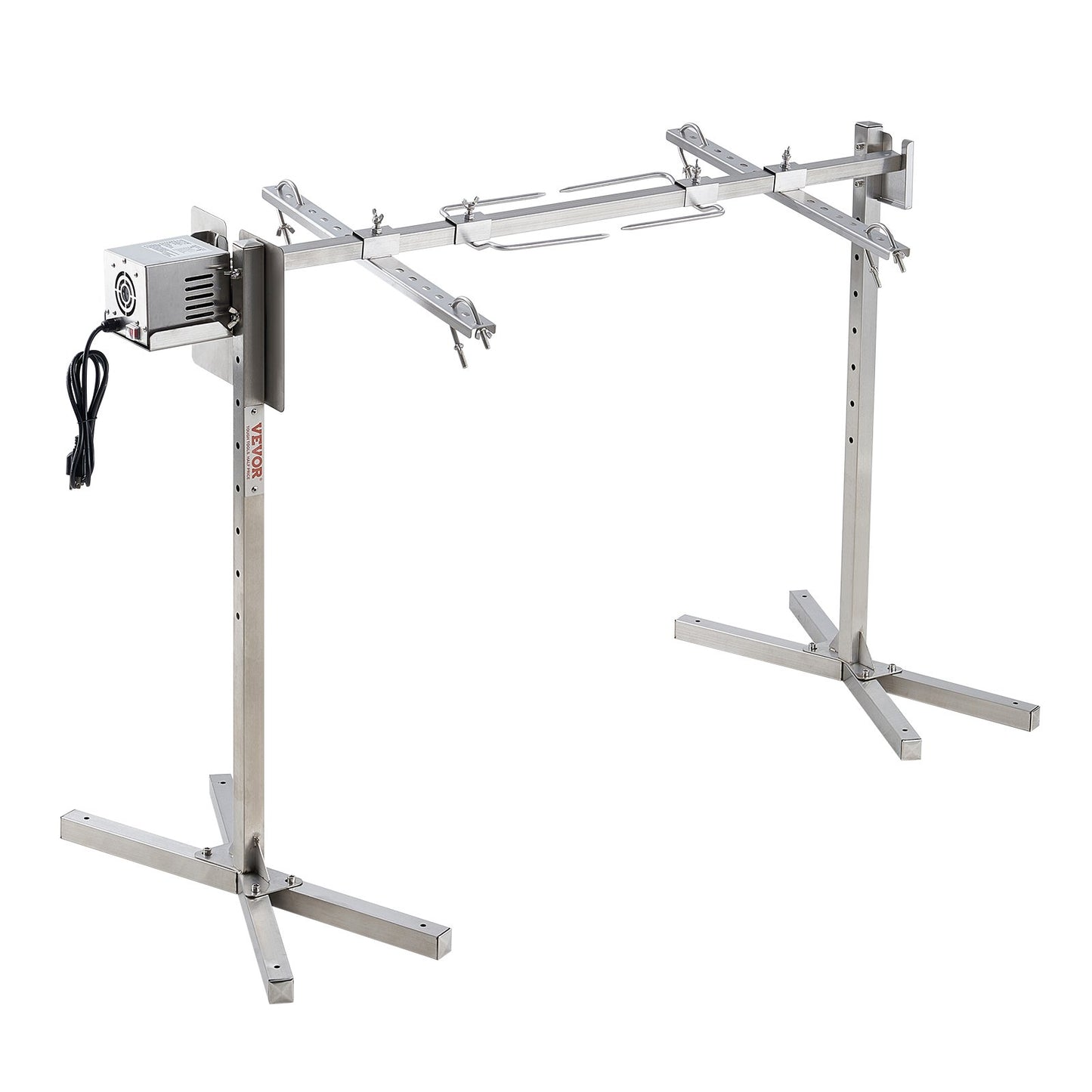 46" Electric BBQ Rotisserie Grill Kit Stainless Steel Grill 90lb Pork Lamb