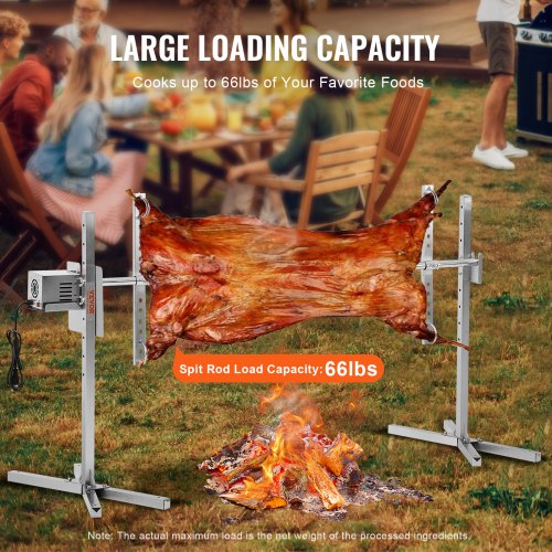 56" Elektrisk BBQ Rotisserie Grill Kit Rostfritt stål Grill 132lb gris lamm |  EU
