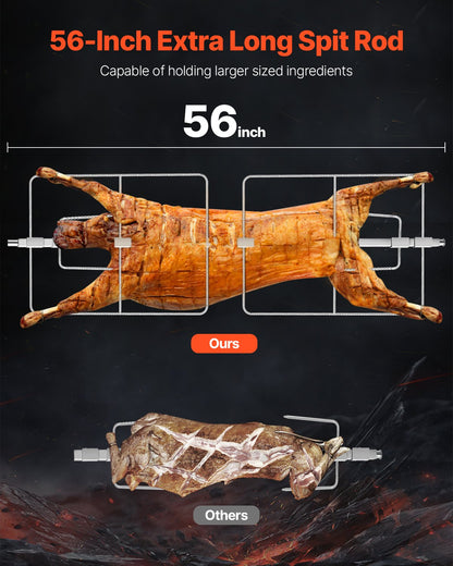 Roaster Spit Rotisserie BBQ Grill Pig Lamb Chicken Roaster 60W 286 LBS
