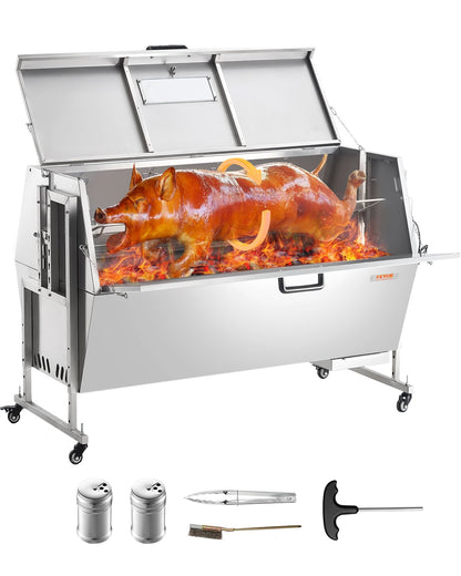 Roaster Spit Rotisserie BBQ Grill Pig Lamb Chicken Roaster 60W 286 LBS