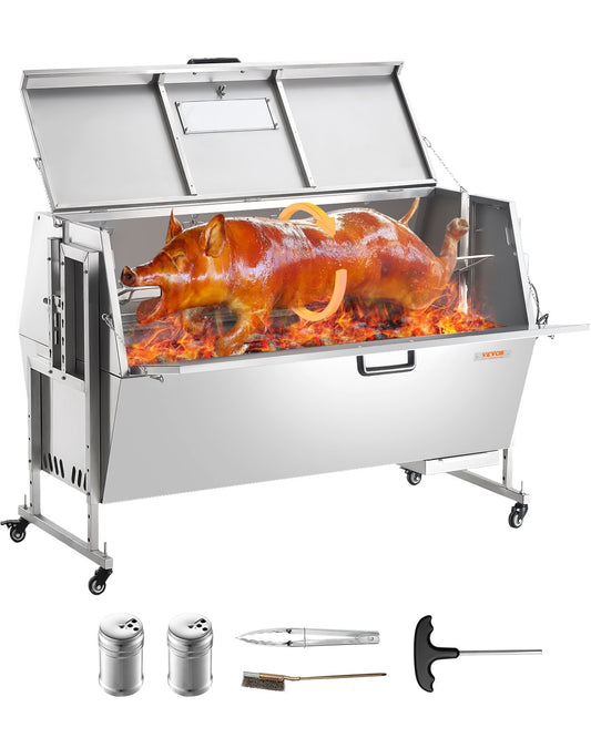 Roaster Spit Rotisserie BBQ Grill Pig Lamb Chicken Roaster 60W 286 LBS
