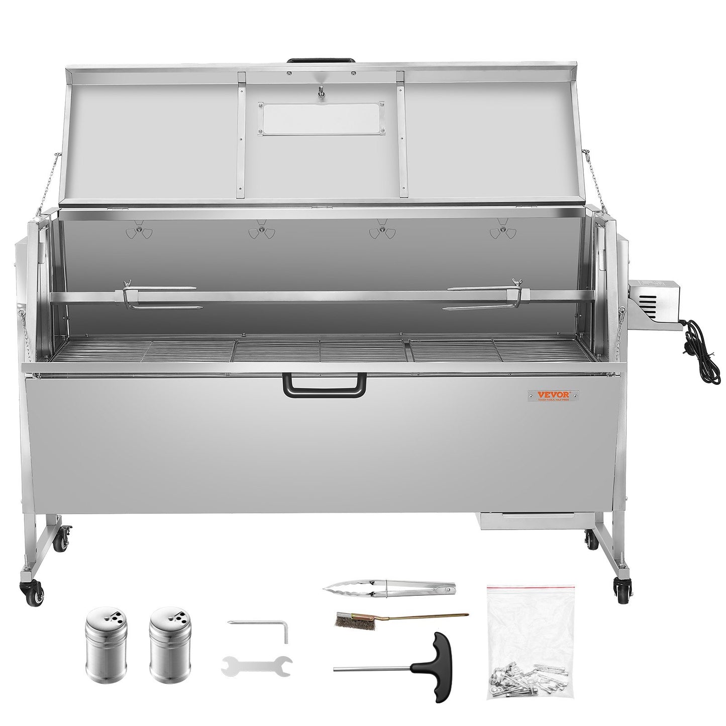 Roaster Spit Rotisserie BBQ Grill Pig Lamb Chicken Roaster 60W 286 LBS