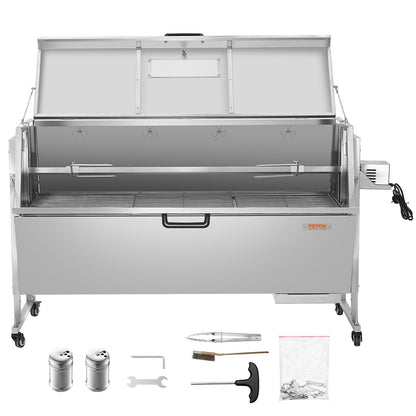 Roaster Spit Rotisserie BBQ Grill Pig Lamb Chicken Roaster 60W 286 LBS