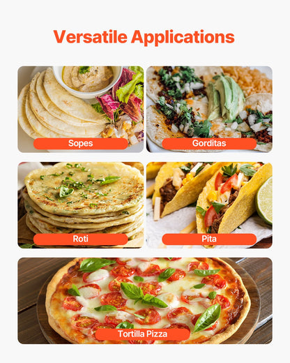 Electric Tortilla Maker Automatic Corn Tortilla Making Machine (4 + 6 Inch)