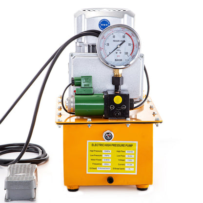 10152 PSI Hydraulische Elektrische Pumpe 750W Einfachwirkend 220V Magnetpedal 7L Hydraulische Power Pack Zylinder
