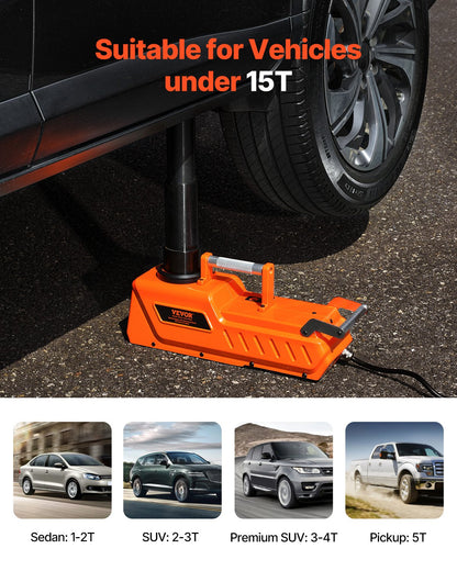 Elbiluttag 15 ton /33000 lbs Portabelt uttagssats med LED-ljus