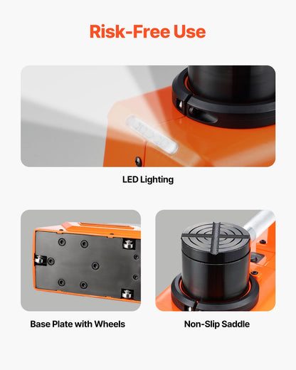 Elbiluttag 15 ton /33000 lbs Portabelt uttagssats med LED-ljus