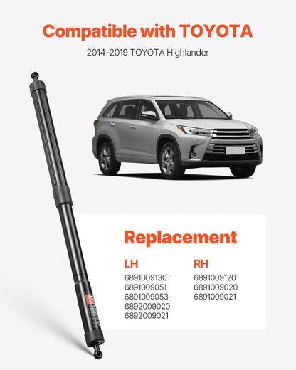 2PCS bakre Liftgate Power Struts Kompatibel med 2014-2019 Highlander