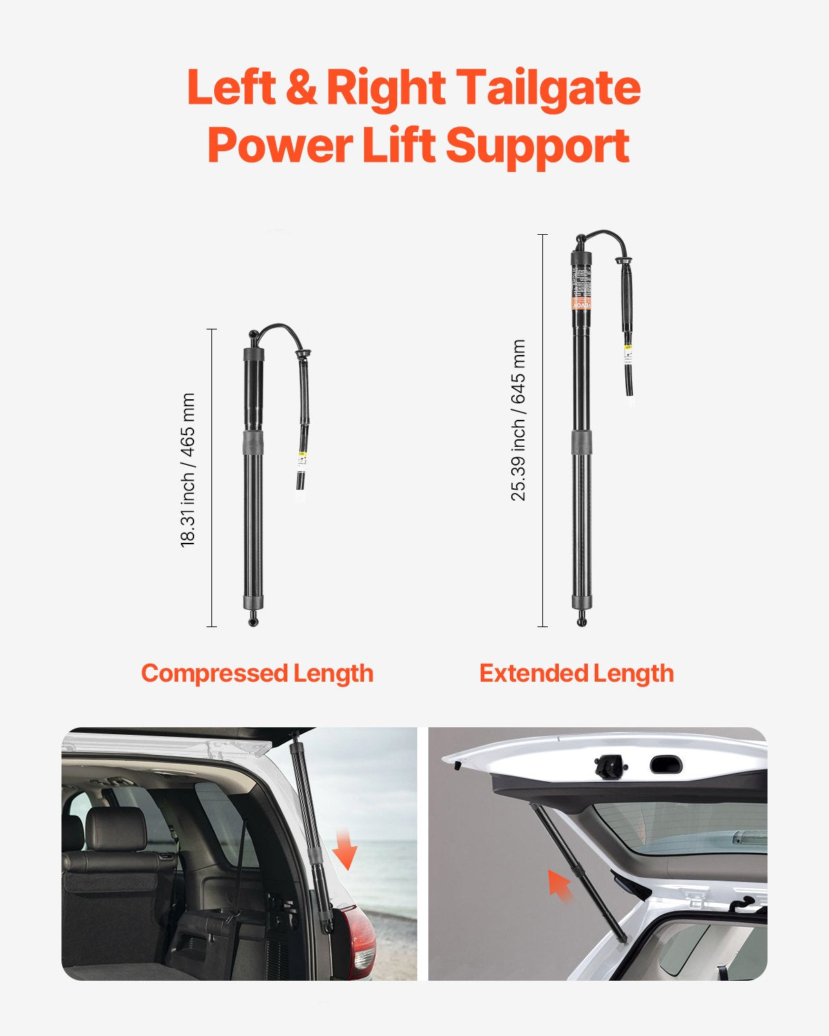 2PCS bakre Liftgate Power Struts Kompatibel med 2014-2019 Highlander