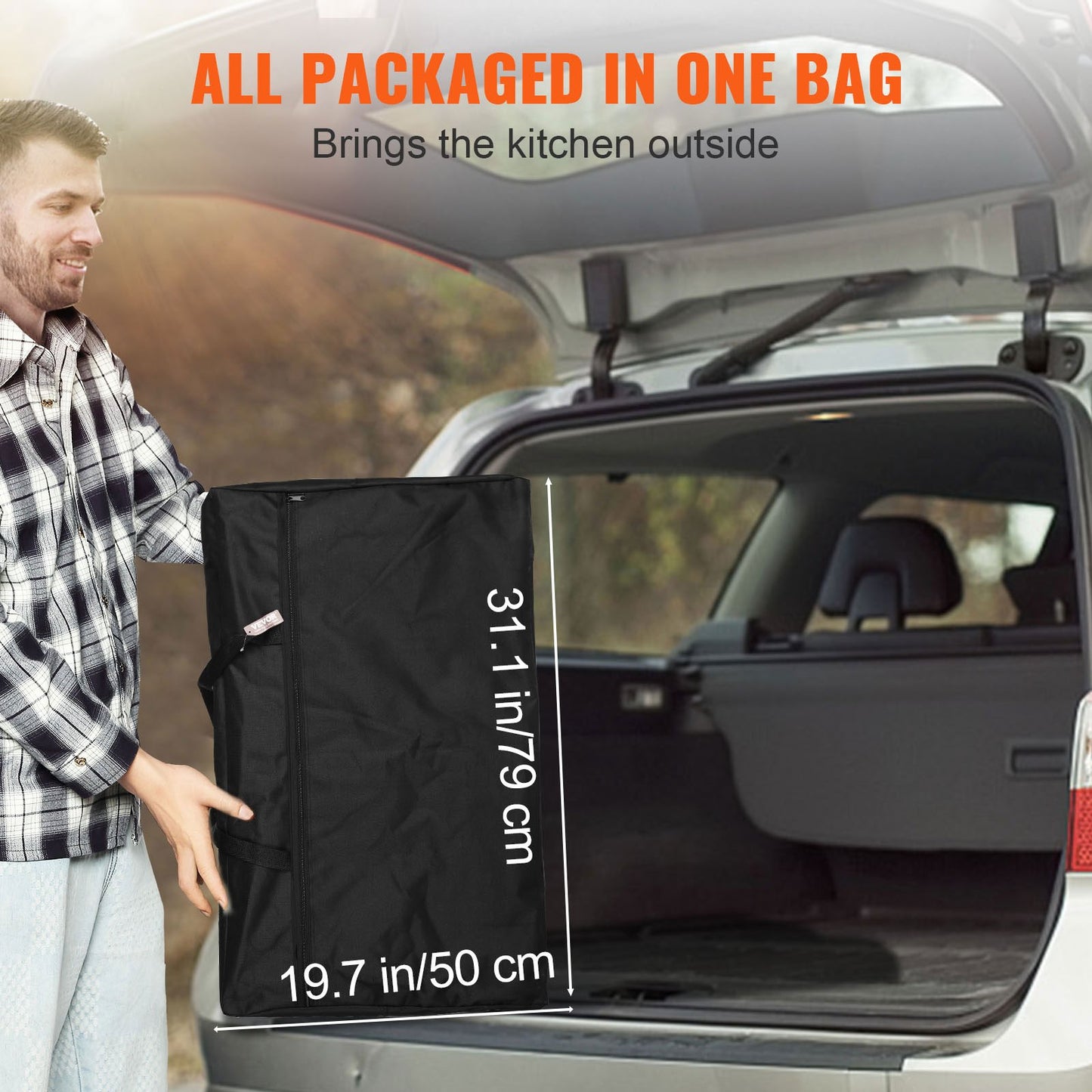 Camping Kitchen Table Foldable Portable Kitchen Table 1 Cabinet &amp; Windshield