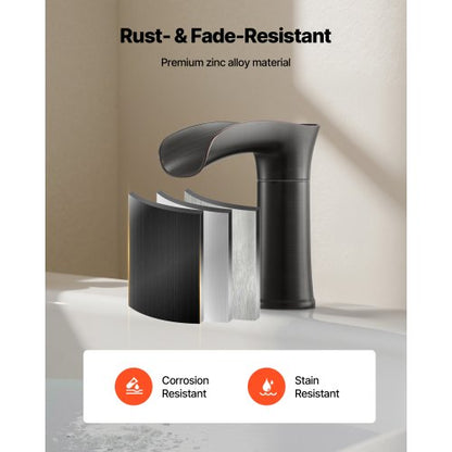 romersk badkarsblandare, 3-håls vattenfallsblandare, badkarsblandare i zinklegering med 2 handtag, däckmonterade badkarsblandare för husdjurstvätt, bad för vuxna, oljegnidnad brons, droppfri |  EU