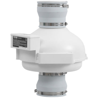 4" to 4.5" Radon Mitigation Fan System Quiet 260CFM Inline Duct Waterproof