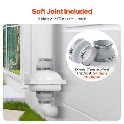 4" to 4.5" Radon Mitigation Fan System Quiet 380CFM Inline Duct Waterproof